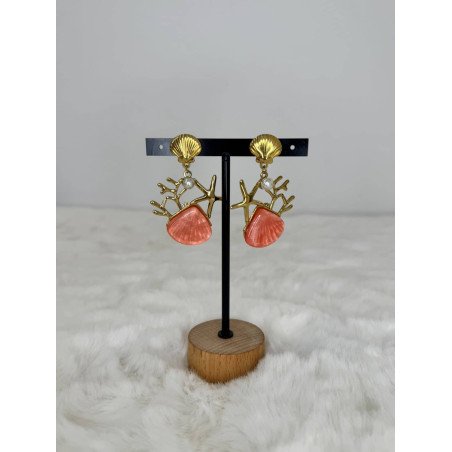 Pendiente Mar Coral | Pendiente Grande | Pendiente Mujer