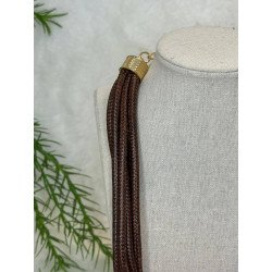 Collar Marrón | Collar Acero Inoxidable | Collar Mujer