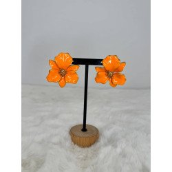 Pendiente Flor Naranja | Pendiente Flor | Pendiente Mujer