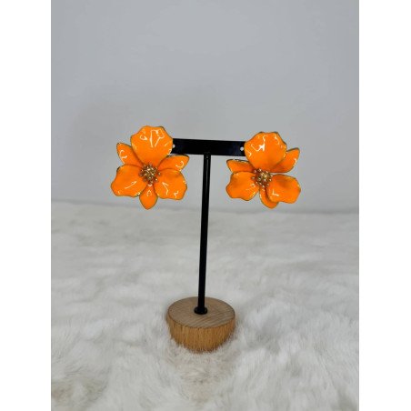 Pendiente Flor Naranja | Pendiente Flor | Pendiente Mujer