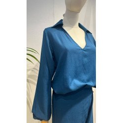Blusa Bombacha India Azul | Blusa Bombacha | Blusa Mujer
