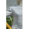 Blusa Cuadros Azul | Blusa Nido Abeja | Blusa Mujer