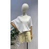 Pantalón Rayas Amarillo | Pantalón Corto | Pantalón Mujer