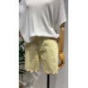 Pantalón Rayas Amarillo | Pantalón Corto | Pantalón Mujer