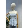 Top Rayas Celeste | Top Rayas | Top Mujer