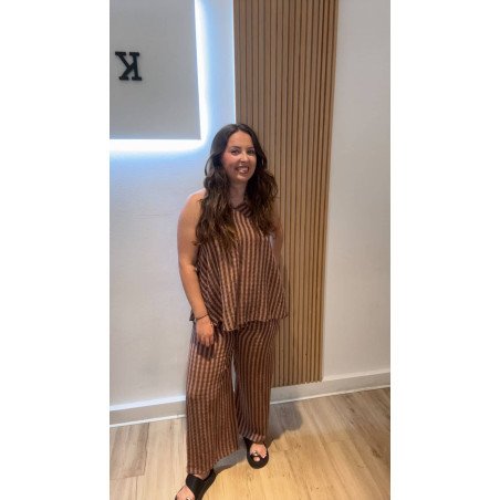 Conjunto Pico Teja | Conjunto Blusa | Conjunto Mujer
