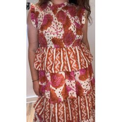 Vestido Ocaña Teja | Vestido Volantes | Vestido Mujer