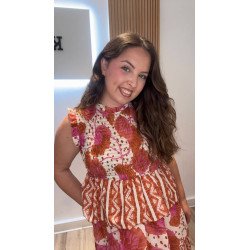 Vestido Ocaña Teja | Vestido Volantes | Vestido Mujer