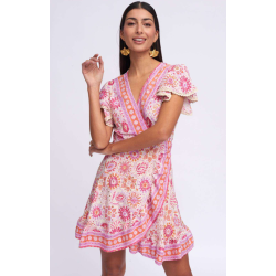 Vestido Cruzado Rosa | Vestido Corto | Vestido Mujer