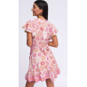 Vestido Cruzado Rosa | Vestido Corto | Vestido Mujer
