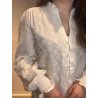 Blusa Perforada Beige | Blusa Beige | Blusa Mujer