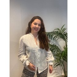 Blusa Perforada Beige | Blusa Beige | Blusa Mujer