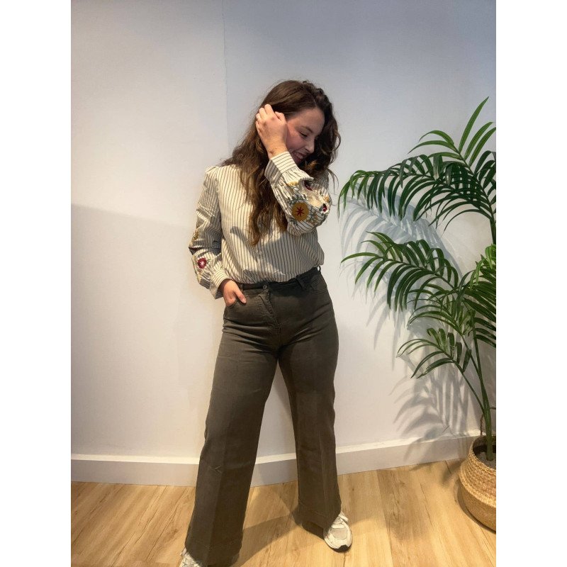 Pantalón Vaquero Kaki | Pantalón Vaquero | Pantalón Mujer