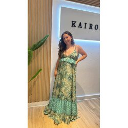 Vestido Volante Verde | Vestido Verde | Vestido Mujer