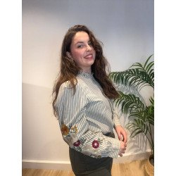 Camisa Rayas | Camisa Bordada | Camisa Mujer