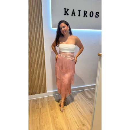 Falda Flecos Rosa | Falda Flecos | Falda Mujer